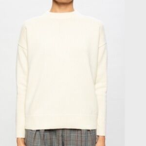 Tory Burch mock Neck Sweater wool blend Knit cream women’s size xs